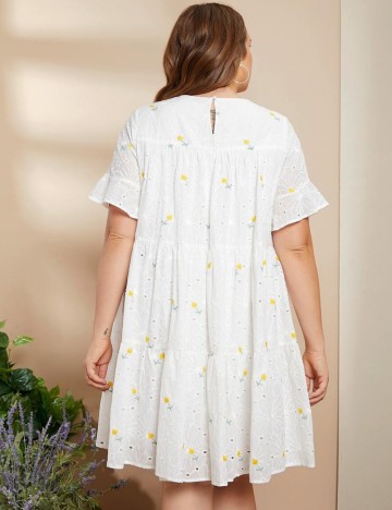 Rochie mini Shein Curve+, alb