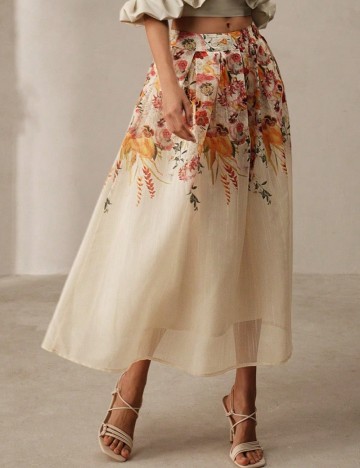 Fustă midi Shein, crem