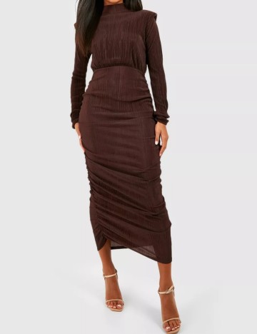 Rochie midi Boohoo, maro