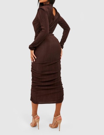 Rochie midi Boohoo, maro