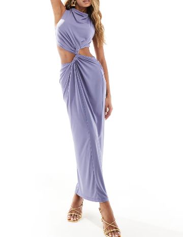 Rochie midi ASOS, mov