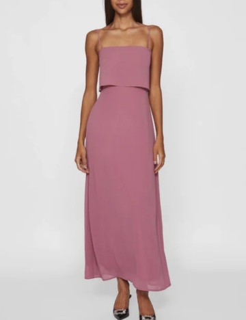 Rochie maxi Vila, roz