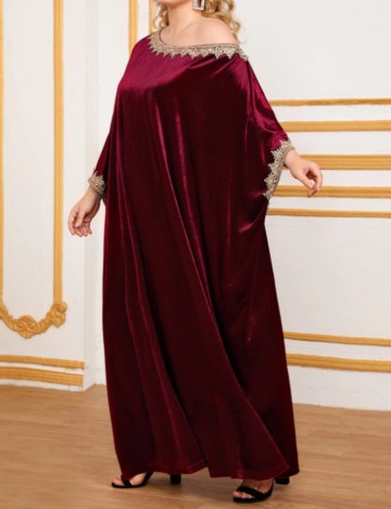 Rochie maxi Shein Curve+, vișiniu