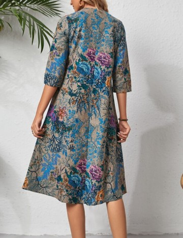 Rochie midi Shein, mix culori