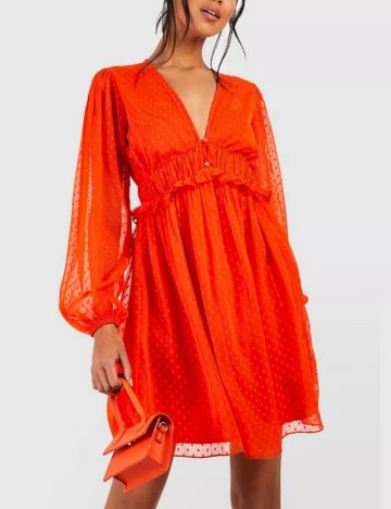 Rochie mini Boohoo, portocaliu