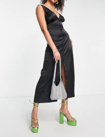Rochie midi ASOS, negru