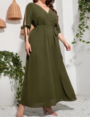 Rochie maxi Shein Curve+, verde