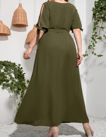 Rochie maxi Shein Curve+, verde