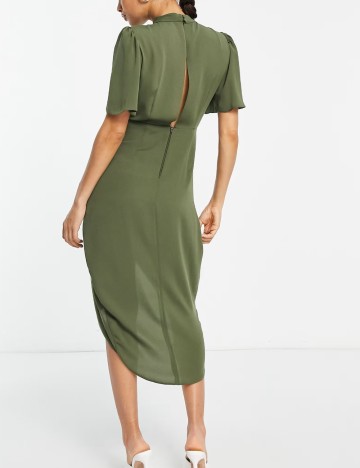 Rochie midi ASOS, kaki