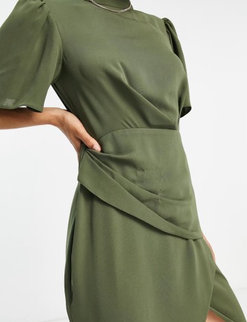 Rochie midi ASOS, kaki