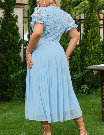 Rochie maxi Shein Curve+, albastru