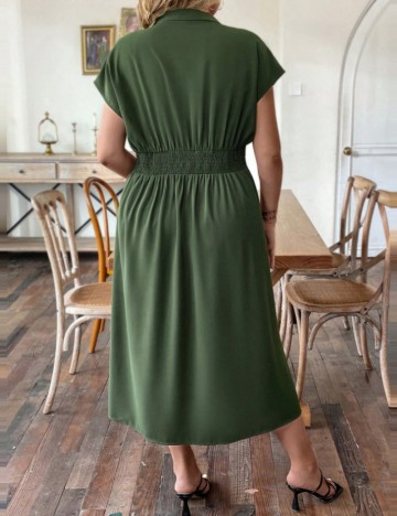 Rochie midi Shein Curve+, verde