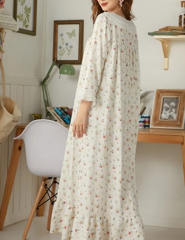 Rochie De Noapte Shein, crem