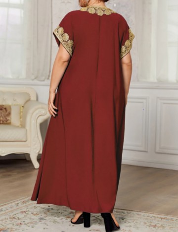Rochie maxi Shein Curve+, cărămiziu