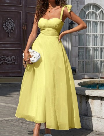 Rochie midi Shein, galben