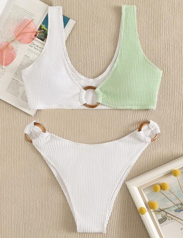 Costum de baie Shein, mix culori