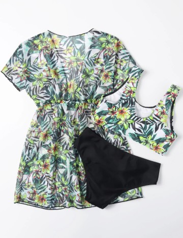 Set costum de baie Shein, mix culori