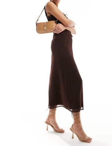 Rochie midi ASOS, maro