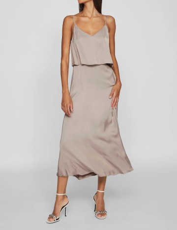 Rochie midi Vila, bej
