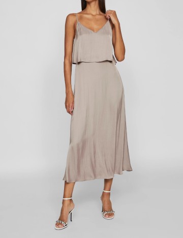 Rochie midi Vila, bej