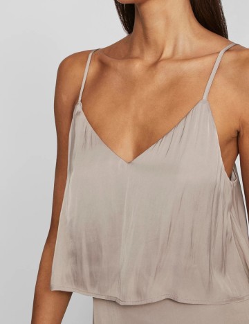 Rochie midi Vila, bej