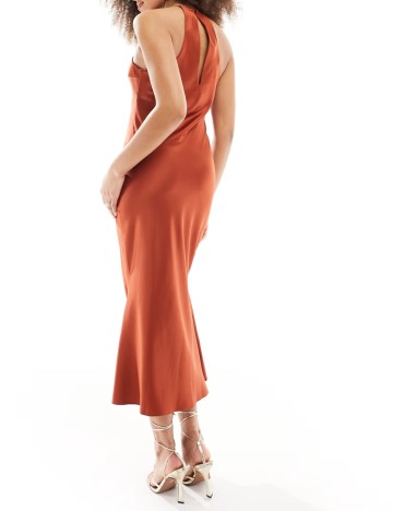 Rochie midi ASOS, cărămiziu