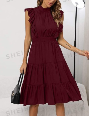 Rochie midi Shein, vișiniu
