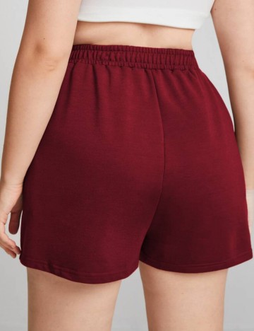 Pantaloni scurți Shein Curve+, vișiniu