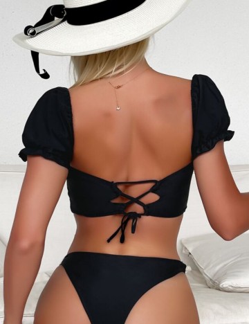 Top de baie Shein, negru