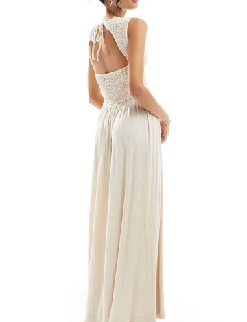 Rochie maxi ASOS, bej