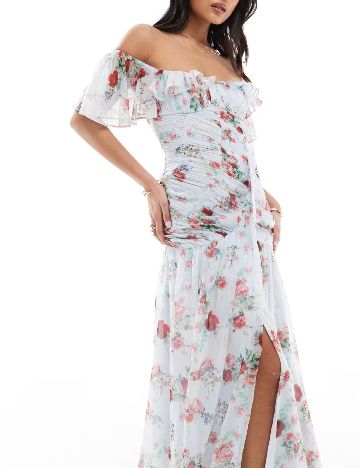 Rochie maxi ASOS, albastru