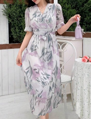 Rochie midi Shein, mix culori