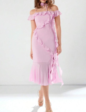 Rochie midi Shein, roz