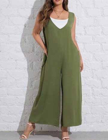 Salopetă Shein Curve+, verde