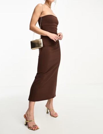 Rochie midi ASOS, maro