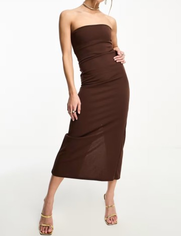 Rochie midi ASOS, maro
