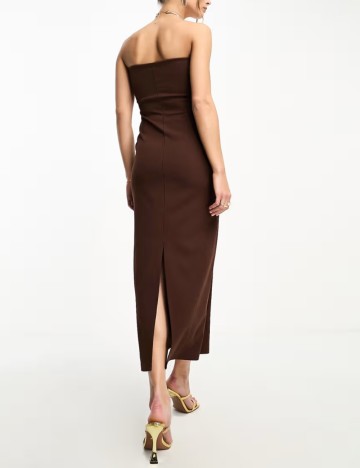 Rochie midi ASOS, maro
