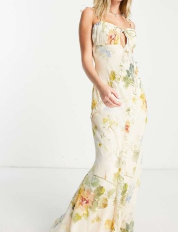 Rochie maxi HOPE & IVY, crem