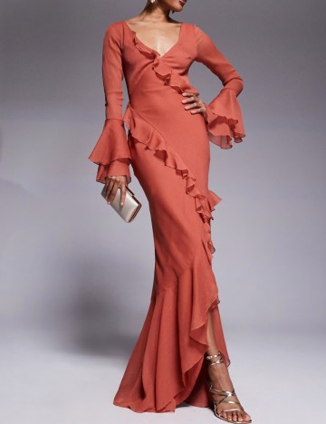 Rochie maxi ASOS, cărămiziu