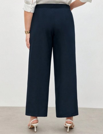 Pantaloni Shein Curve+, bleumarin