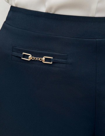 Pantaloni Shein Curve+, bleumarin