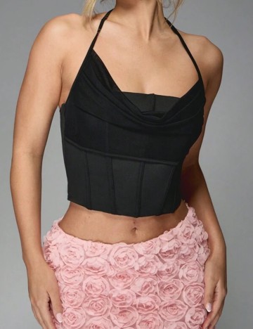 Top Missguided by Shein, negru