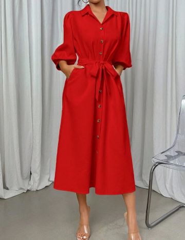 Rochie midi Shein, roșu