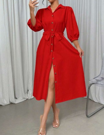 Rochie midi Shein, roșu