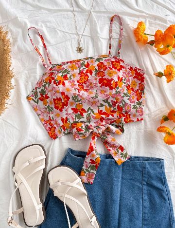 Top Shein, mix culori