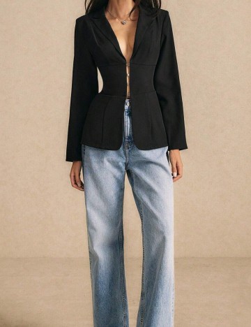Sacou Shein Curve+, negru