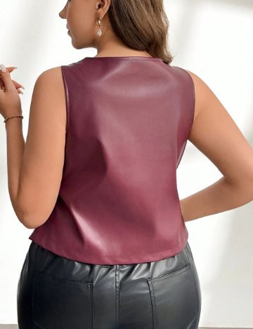 Top Shein Curve+, vișiniu