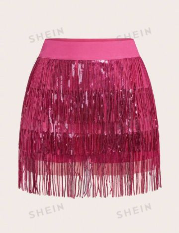 Fustă Pantalon Shein, roz