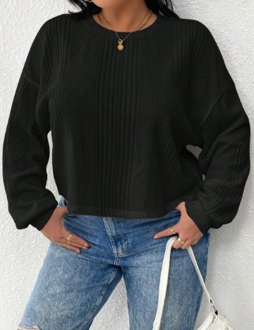 Bluză Shein Curve+, negru