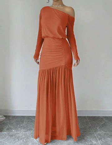 Rochie maxi Shein, portocaliu